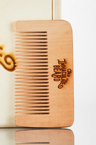 engraved beard comb